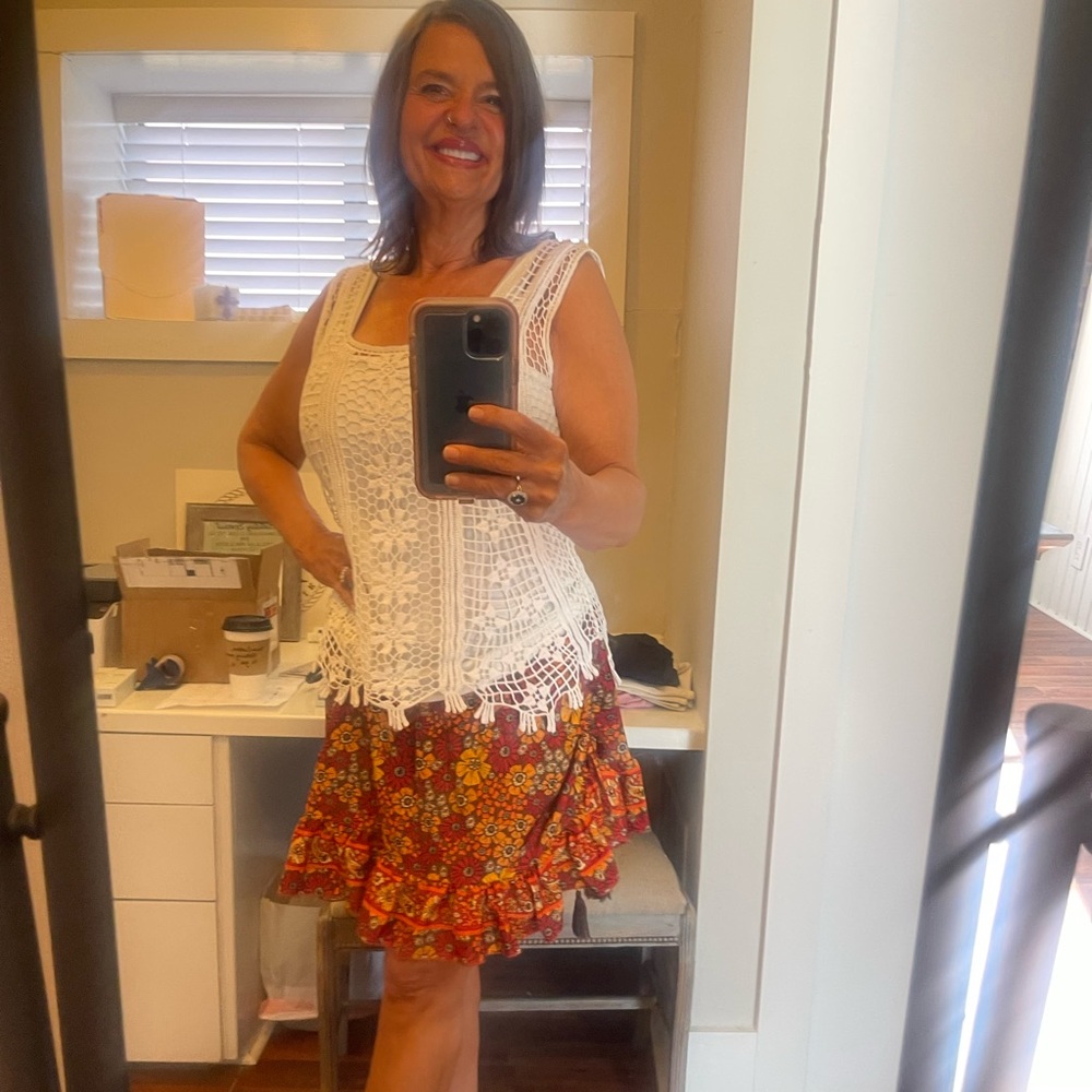 Gardenbelle Floral Bohemian Skirt FLOWER CHILD